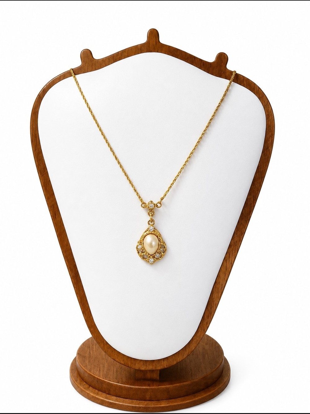 1928 Jewelry Co Faux Upside down Teardrop Pearl Necklace